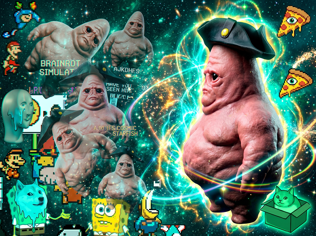 Cosmic Brainrot Only Bro meme collage